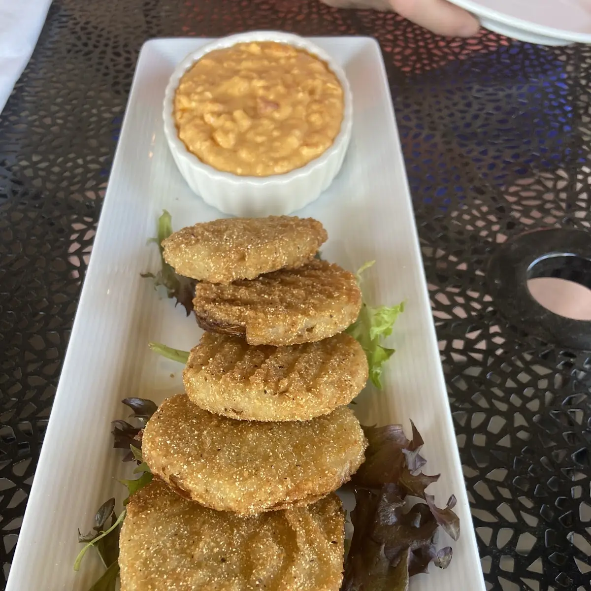 Fried Green Tomatoes & Pimento Cheese Dip