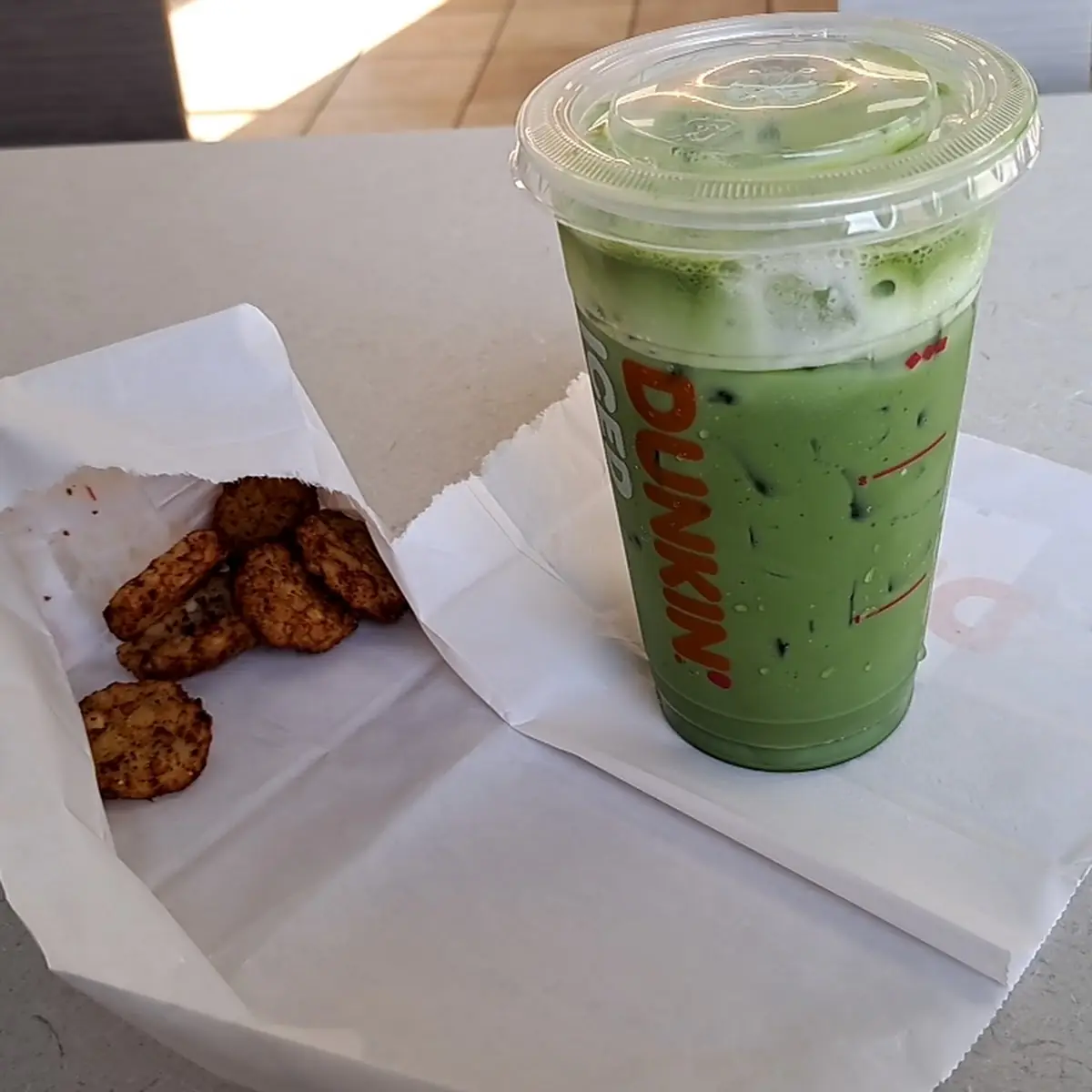 Hash Brown Iced Mocha Latte