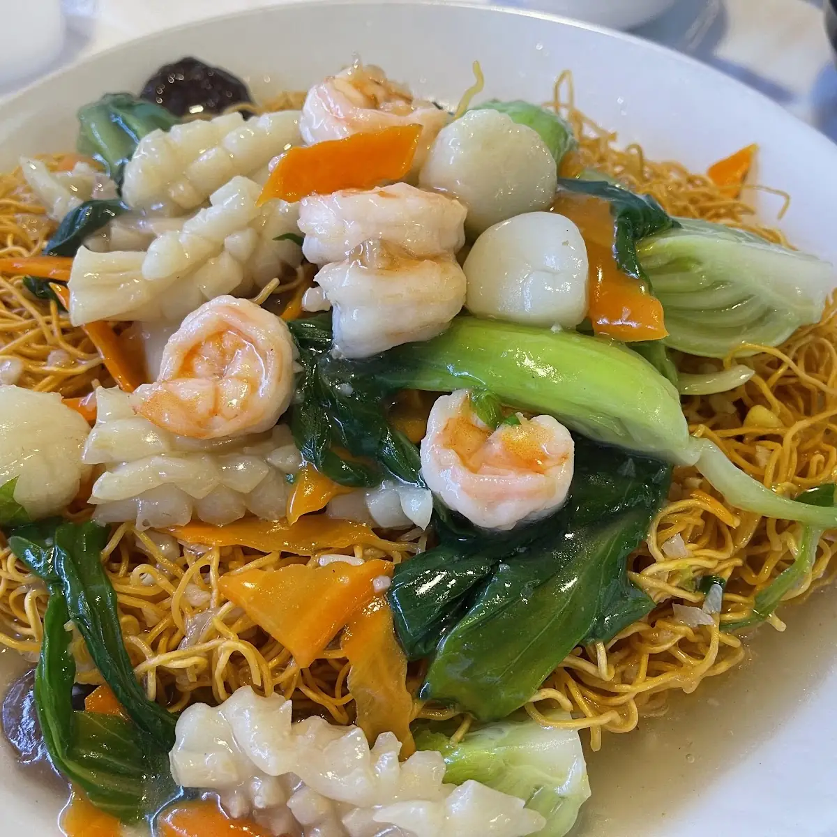 Seafood Pan Fried Noodles