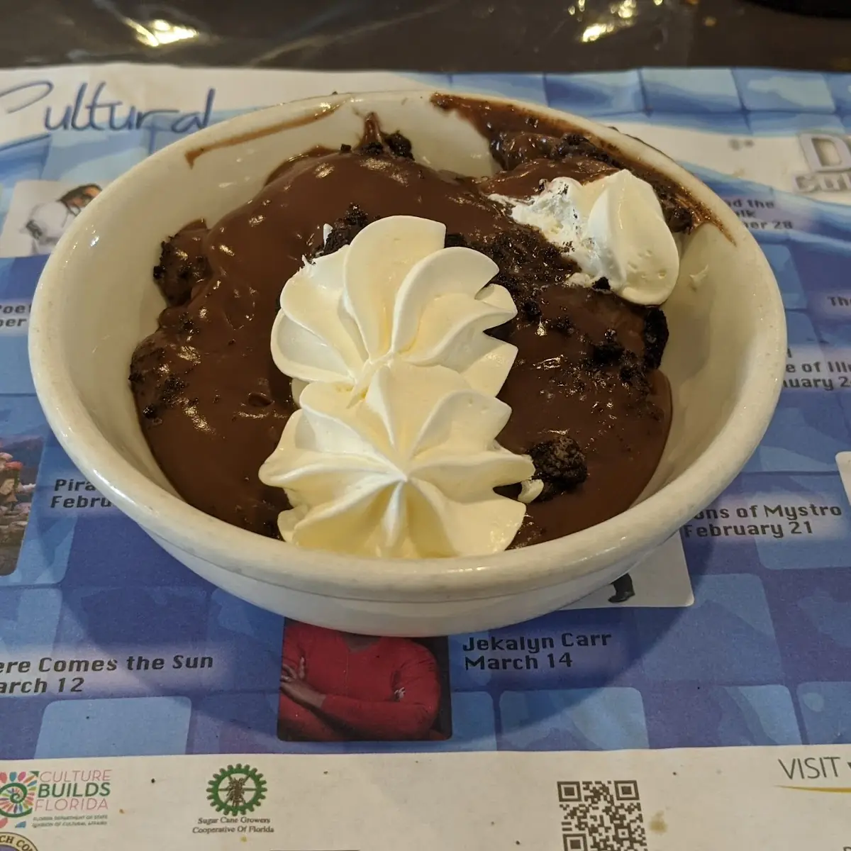 Chocolate Pudding with Oreo Cookie Crumble