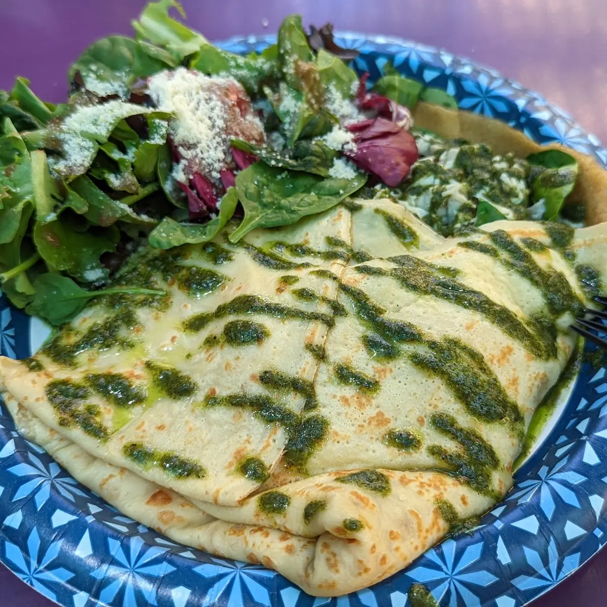 Pesto Chicken Crepe