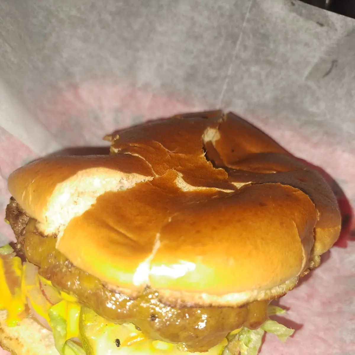 Skillet Fried Cheese Burger