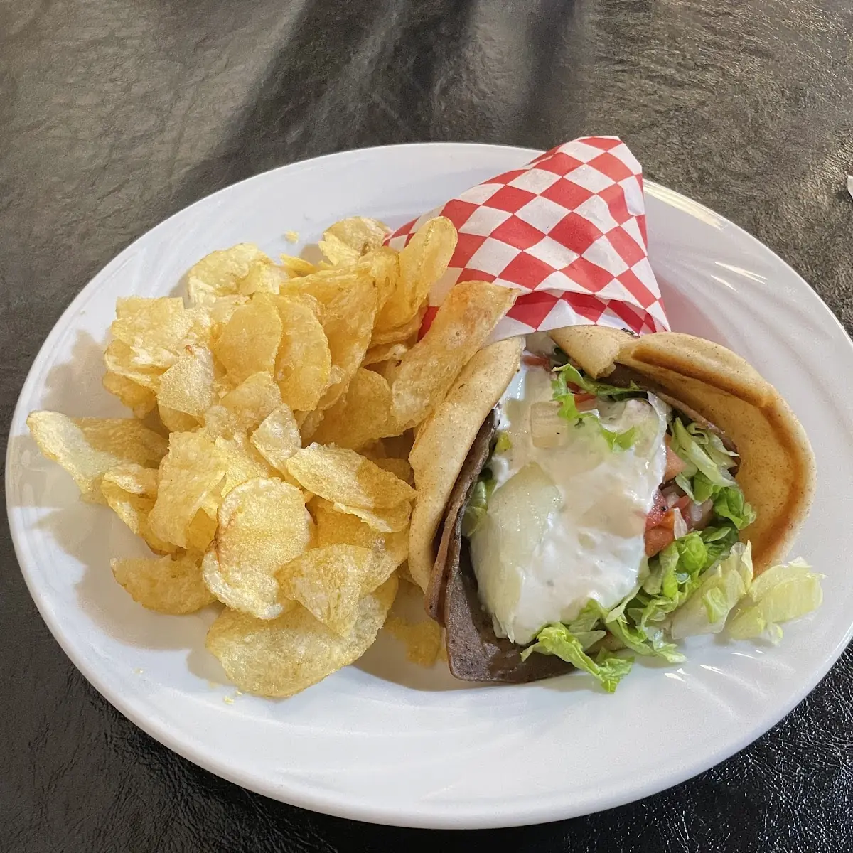 Gyro on Pita with Chips