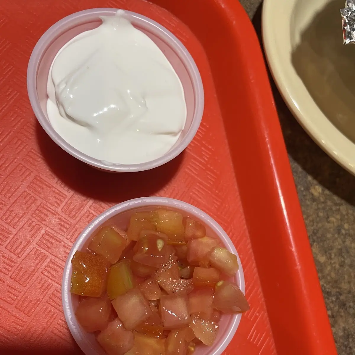 Sour Cream and Tomatoes