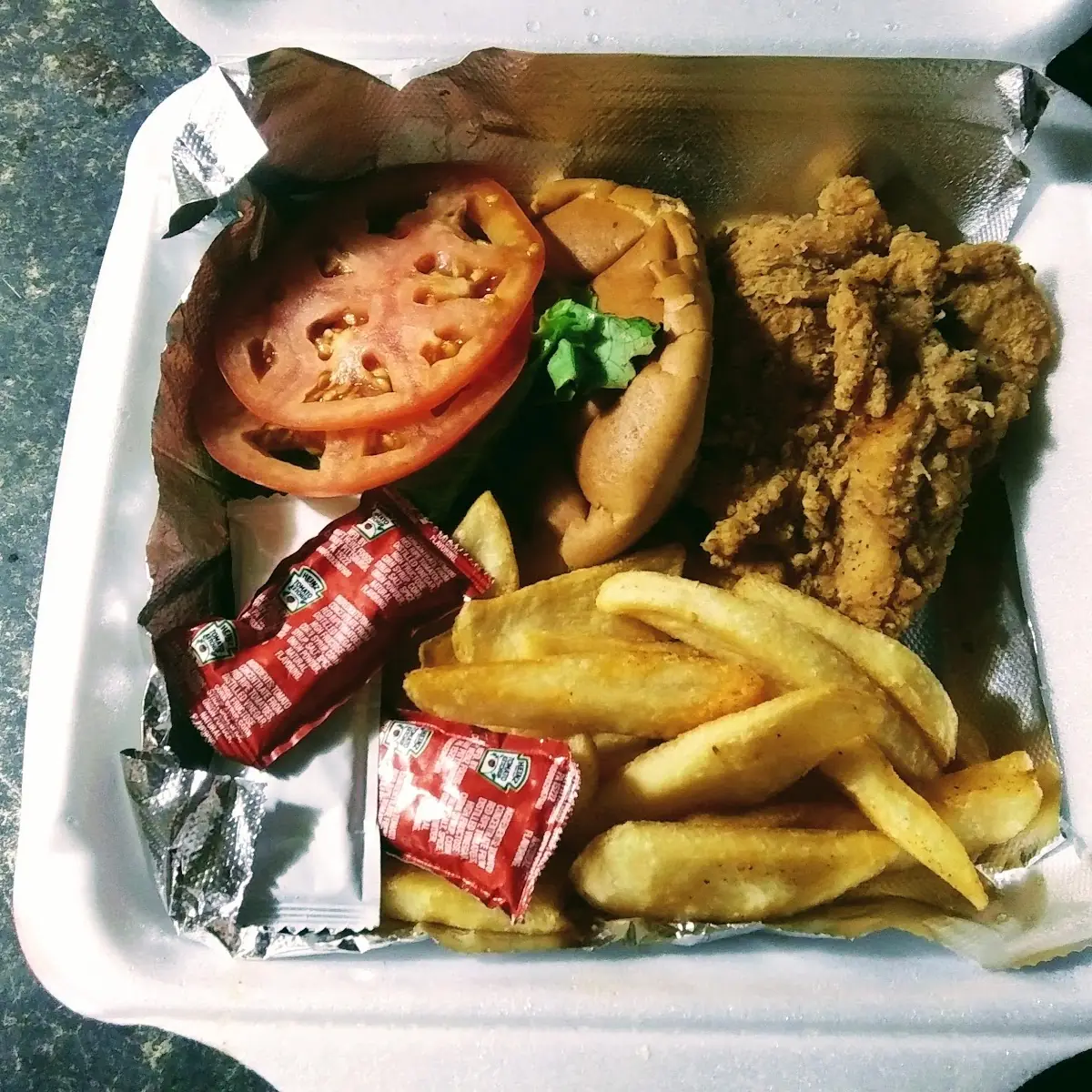 Southern Fried Chicken Sandwich Plate