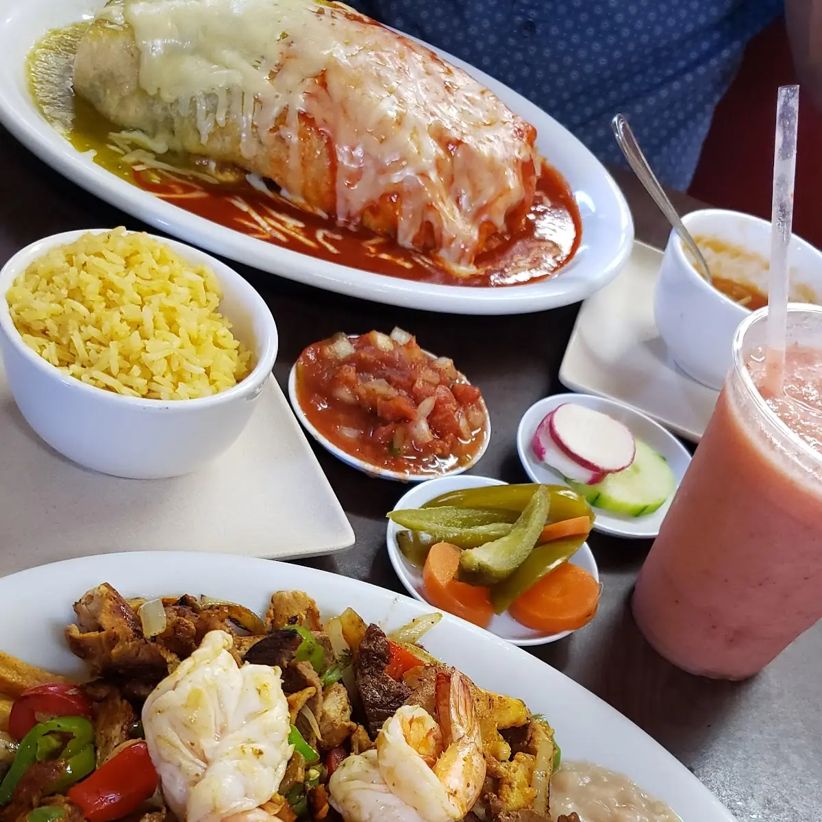 Shrimp and Beef Fajitas