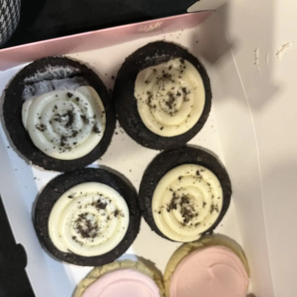 Oreo Cookie and Pink Sugar Cookie