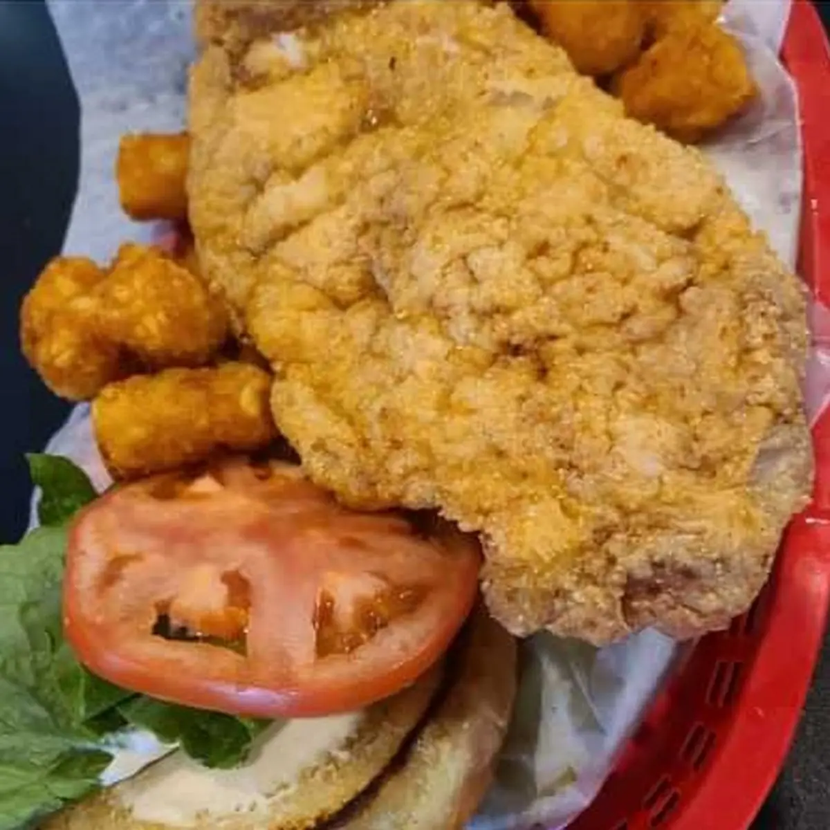 Deep Fried Chicken Breast Sandwich