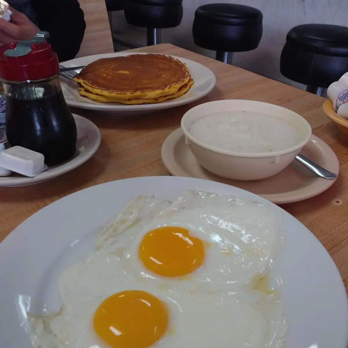 Sunny Side Up Eggs and Grits