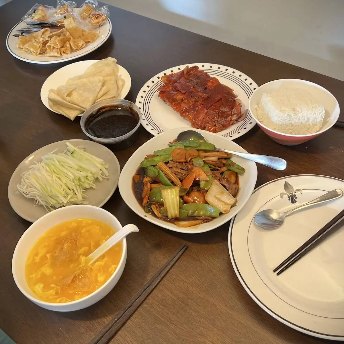 Peking Duck and Egg Drop Soup