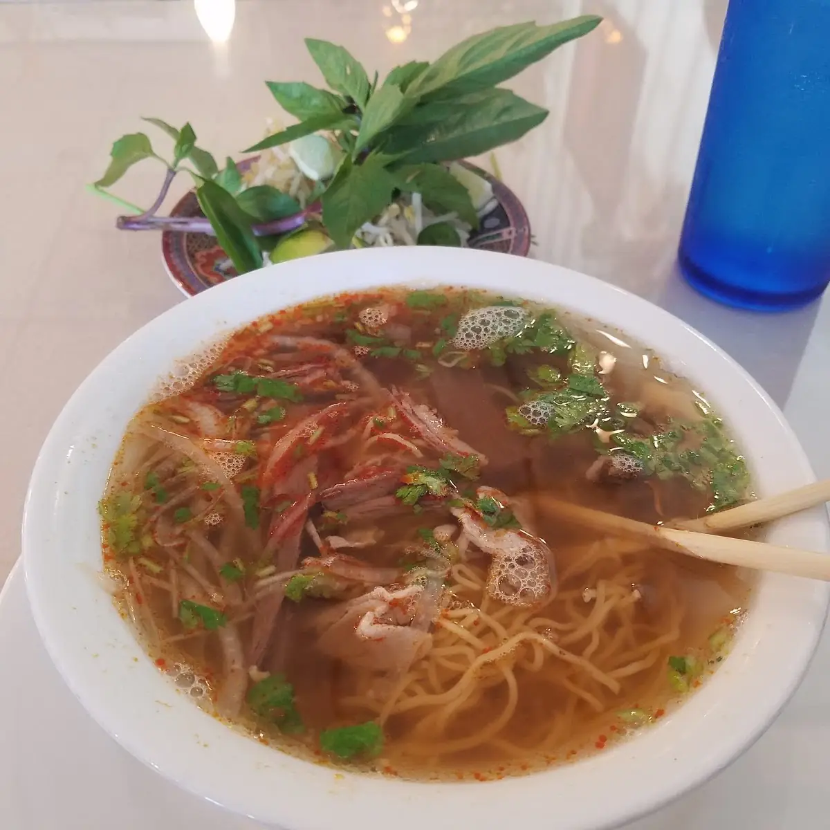 Pho with Eye Round Steak Brisket & Soft Tendon