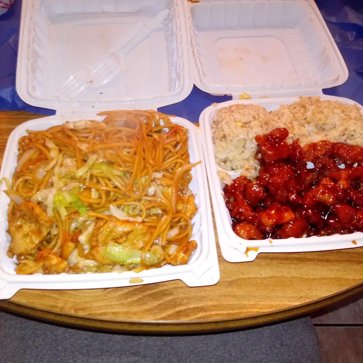Chicken Lo Mein Orange Chicken and Fried Rice