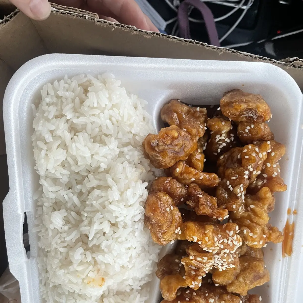 Sesame Chicken & White Rice