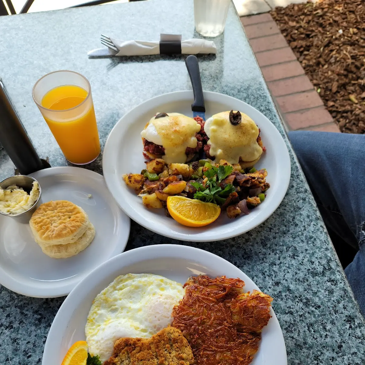Chicken Fried Steak and Eggs Benedict