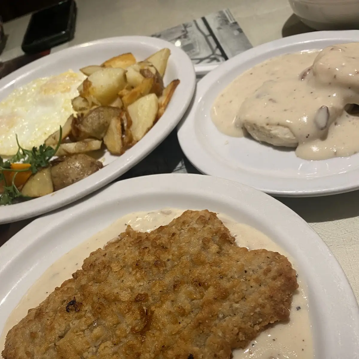 Chicken Fried Steak Country Gravy Two Eggs