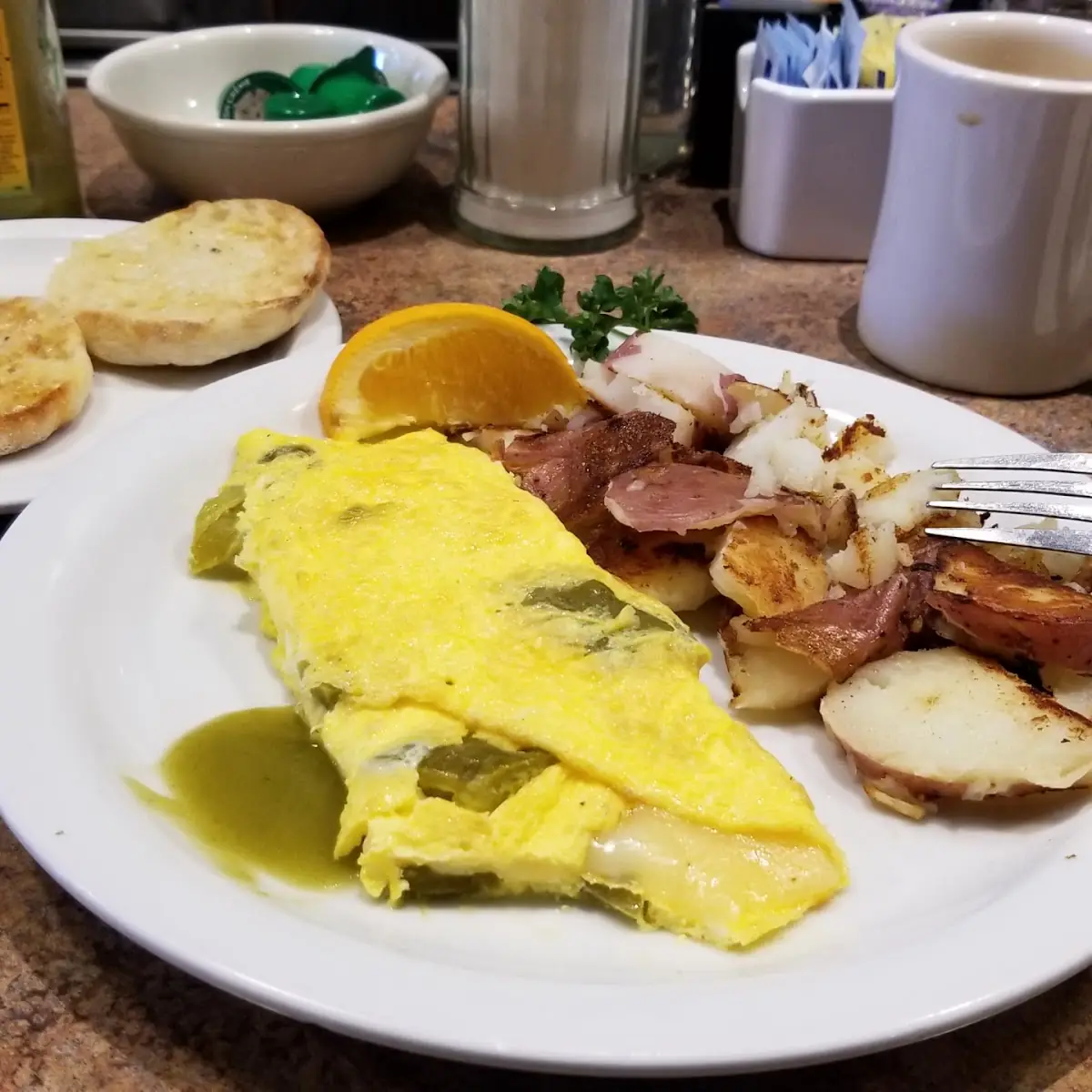 Green Chilli & Pepper Jack Cheese Omelette