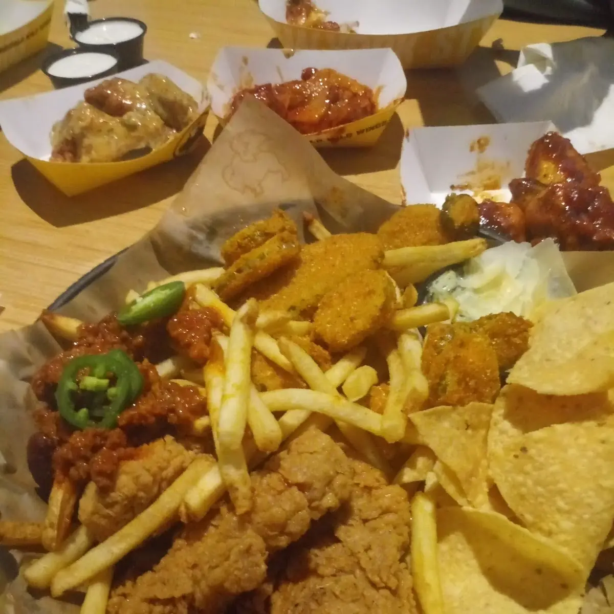 Appetizer Sampler Jerk Mango Habanero Garlic Parm Wings