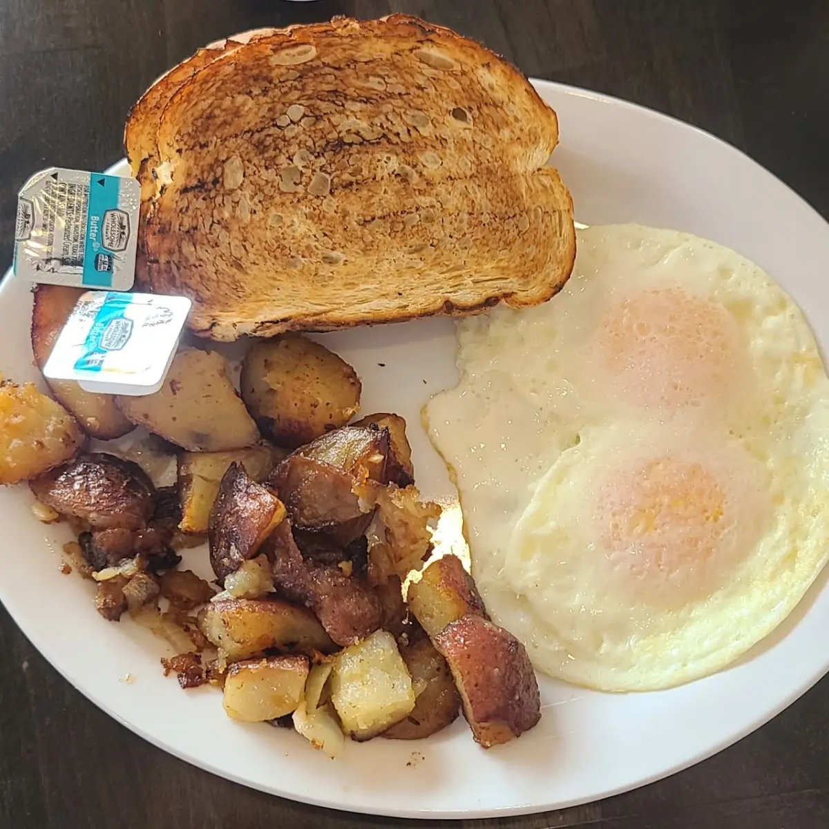 Eggs Toast Potatoes Buttermilk Pancakes