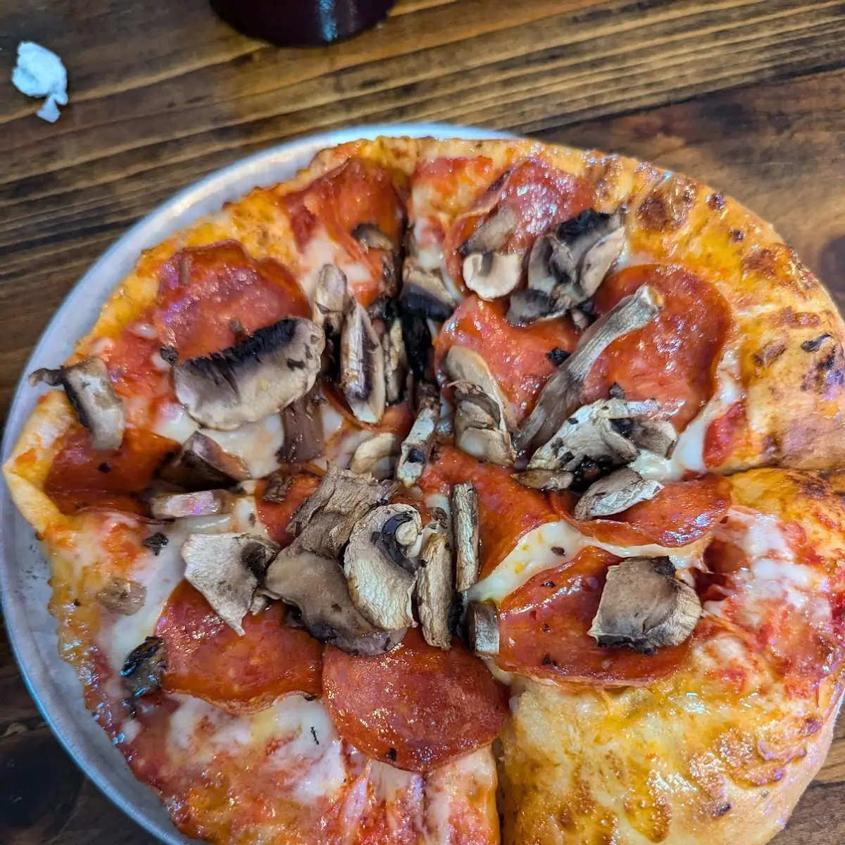 Pepperoni and Mushroom Pizza