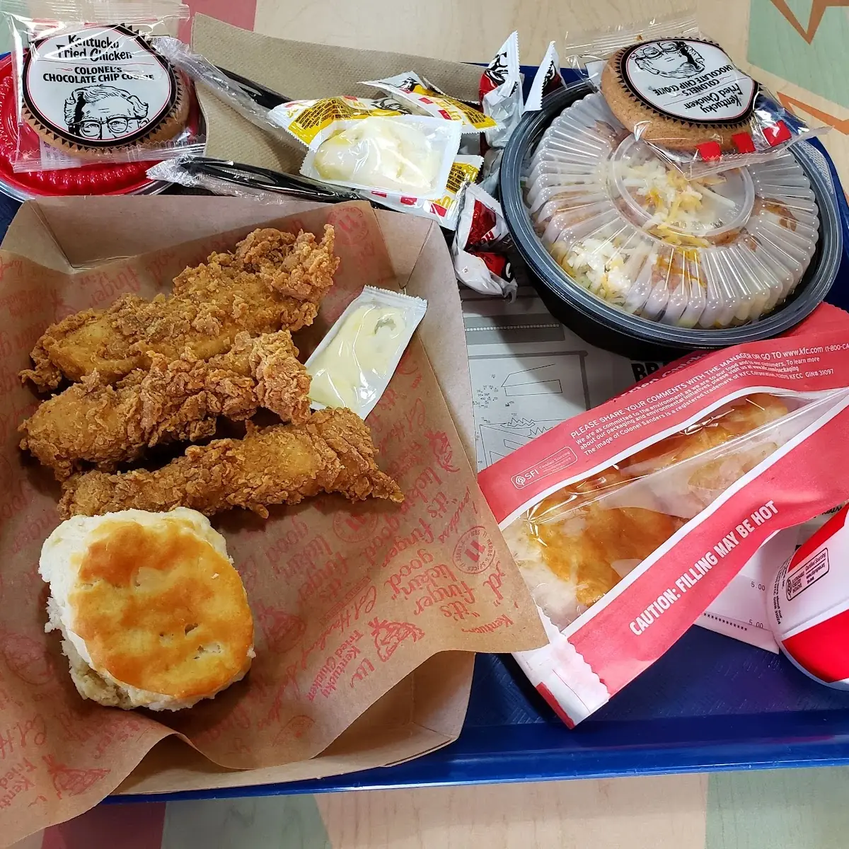 Chicken Strip with a Biscuit