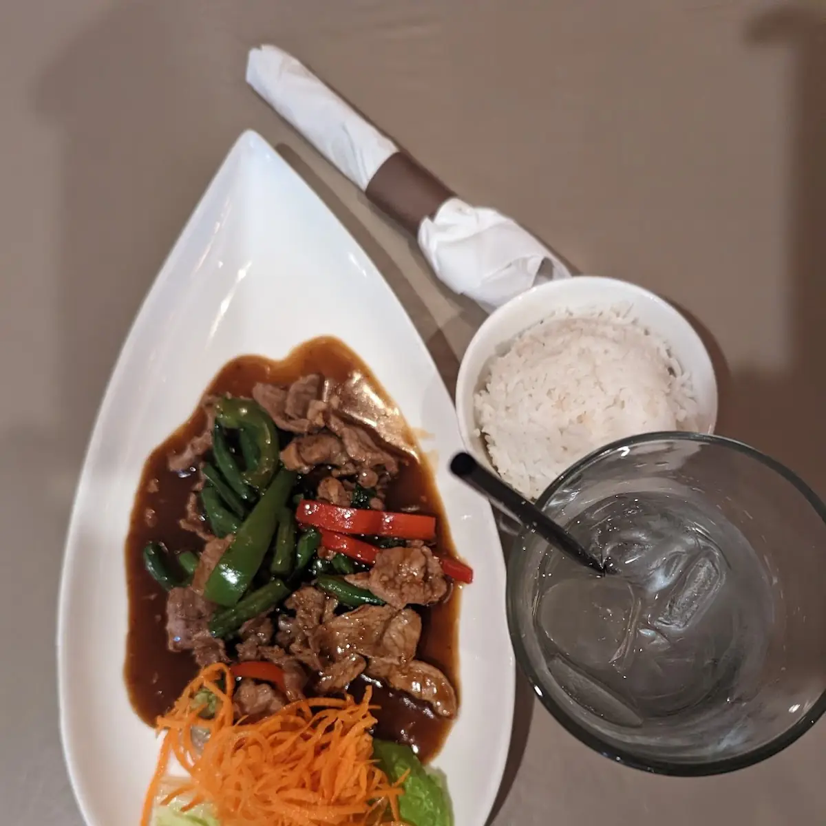 Rice Veggies over Pork