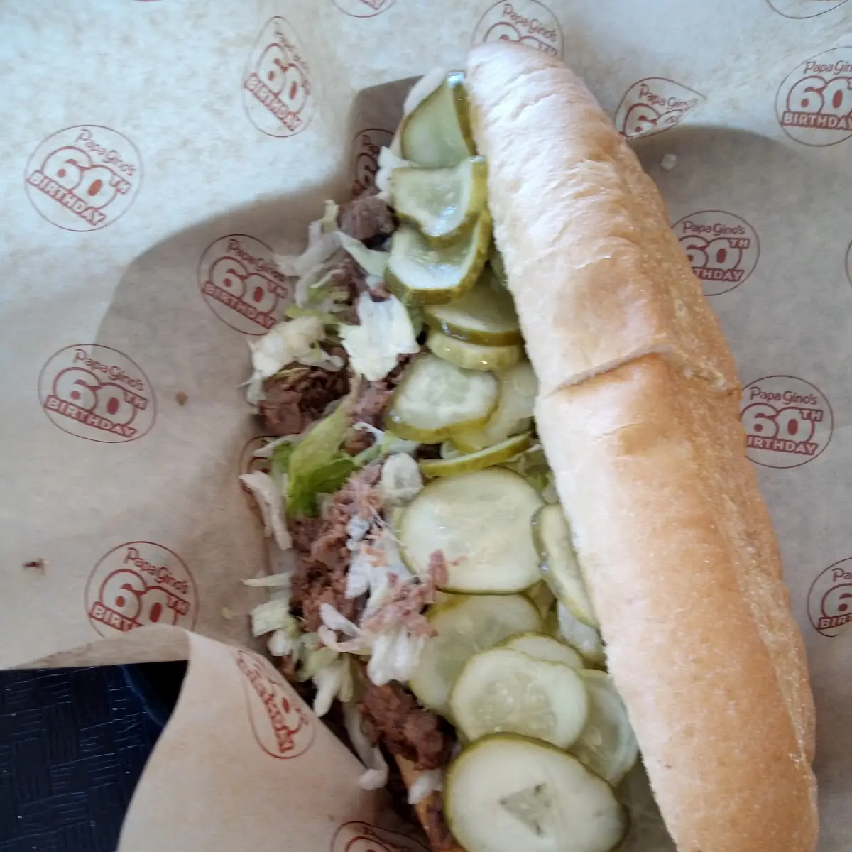 Steak and Cheese Sub with Pickles