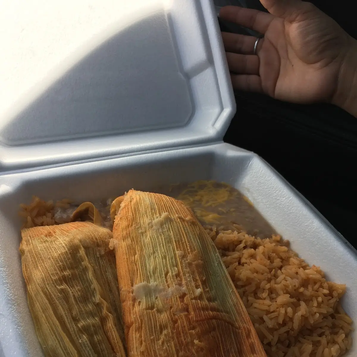 1 Tamal and 1 Cheese Enchilada