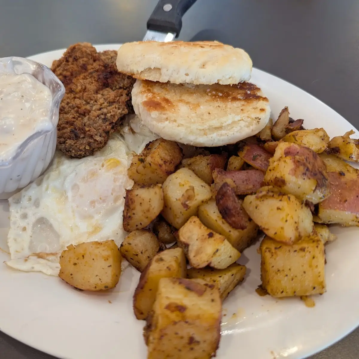 Fried Steak Biscuit
