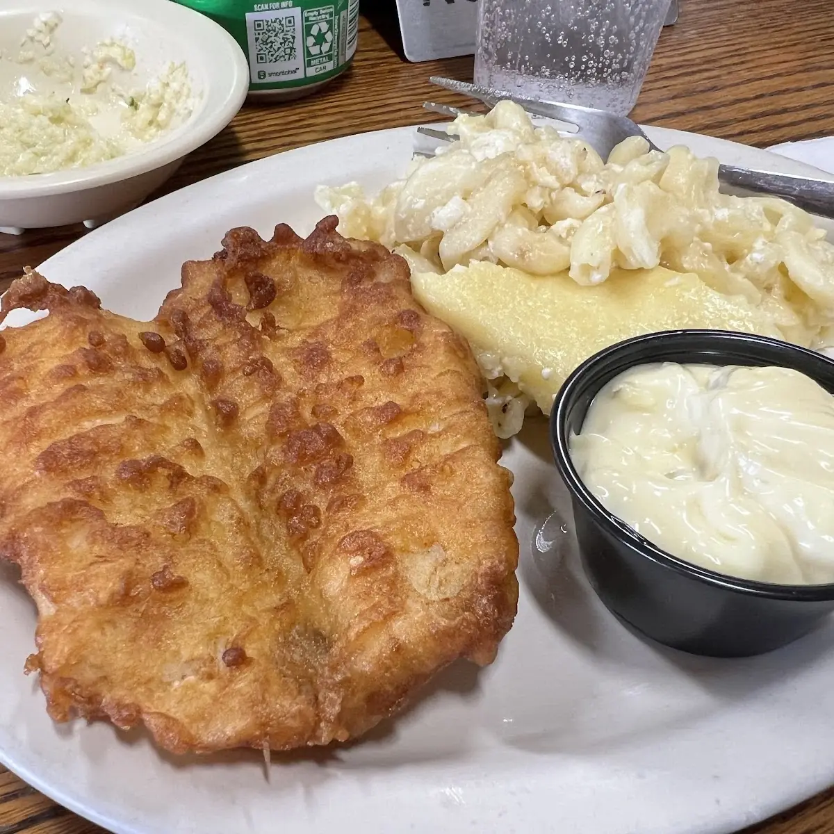 Beer Battered Haddock and Mac and Cheese