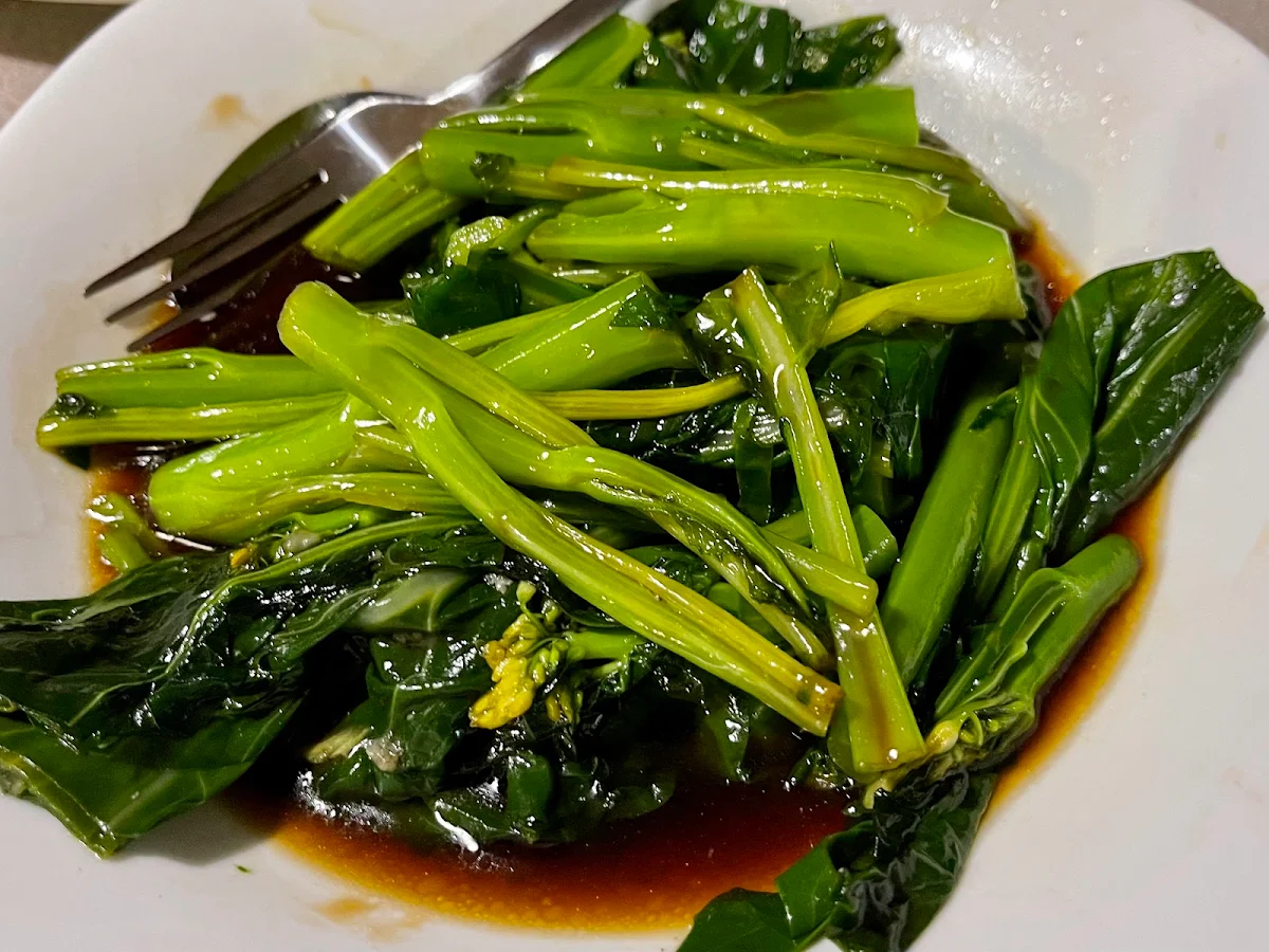 Steamed Chinese Broccoli with Oyster Sauce, Beijing House Restaurant (Relocated as Dumpling Inn Restaurant)