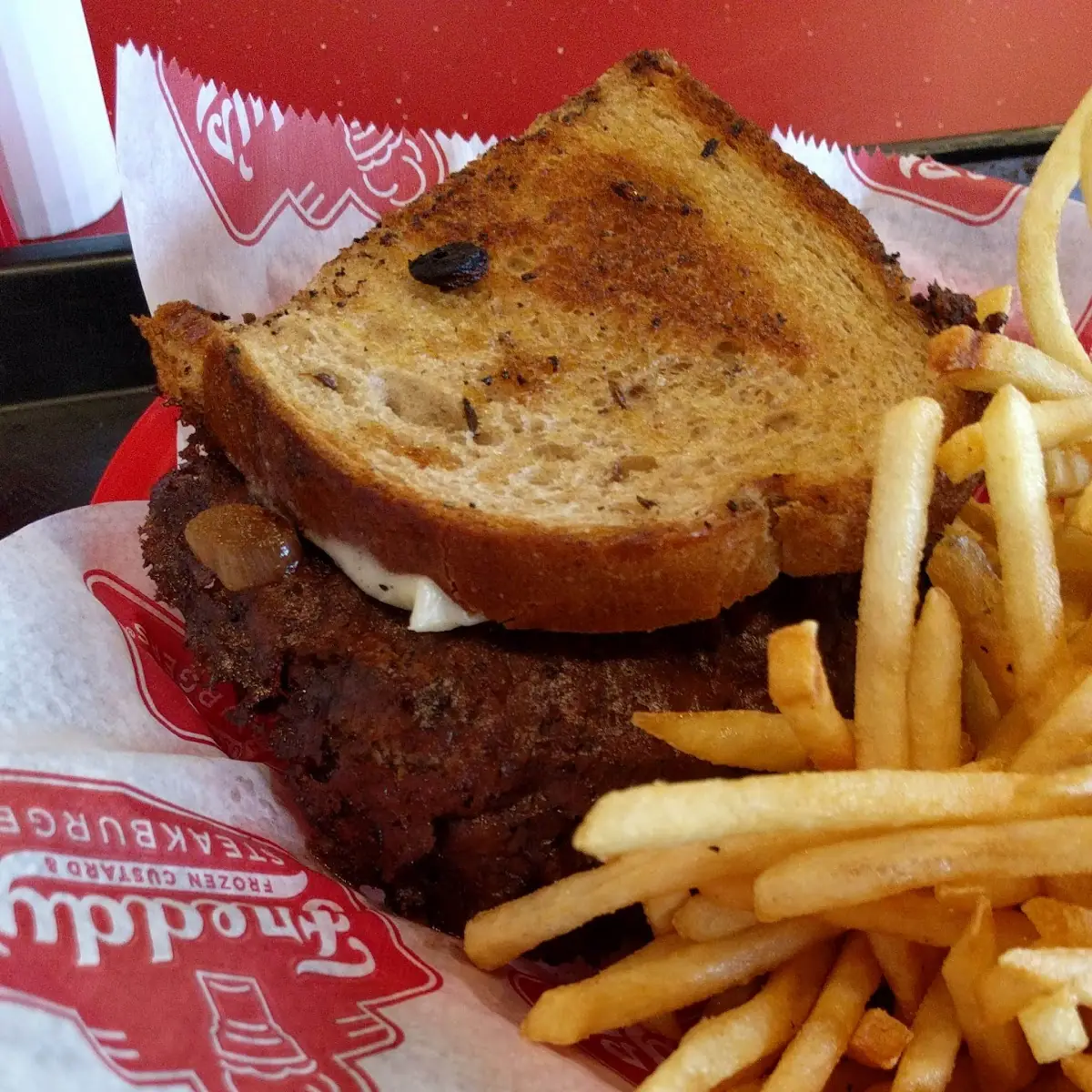 Patty Melt and Fries