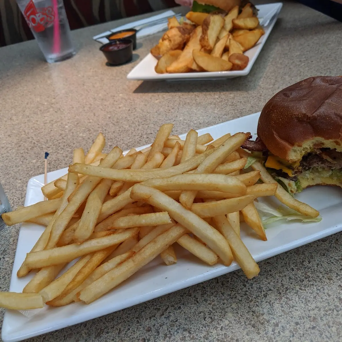 Bacon Cheeseburger with a Side of Fries