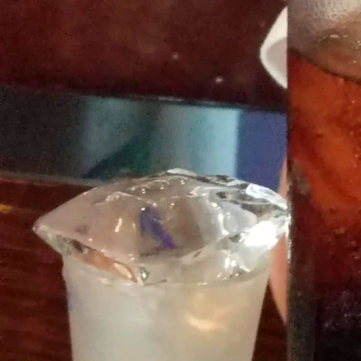 A Diamond Ice Cube That Was Hand Carved by the Bartender Paul