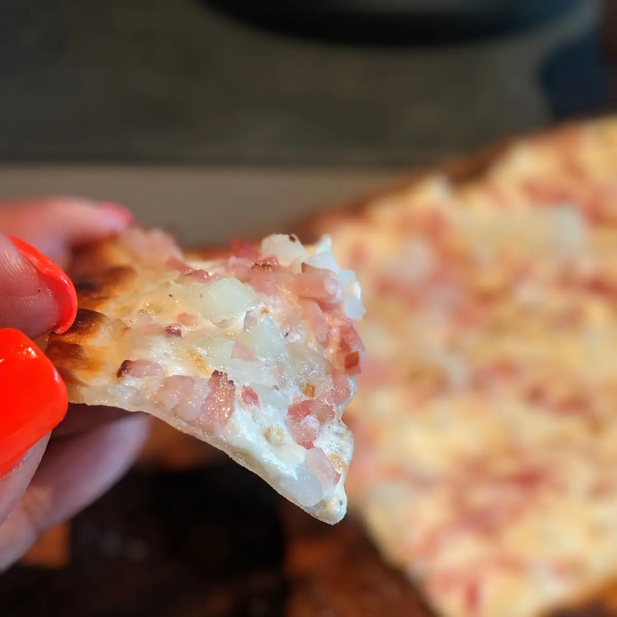 Tarte Flambee Fromage Blanc Bacon