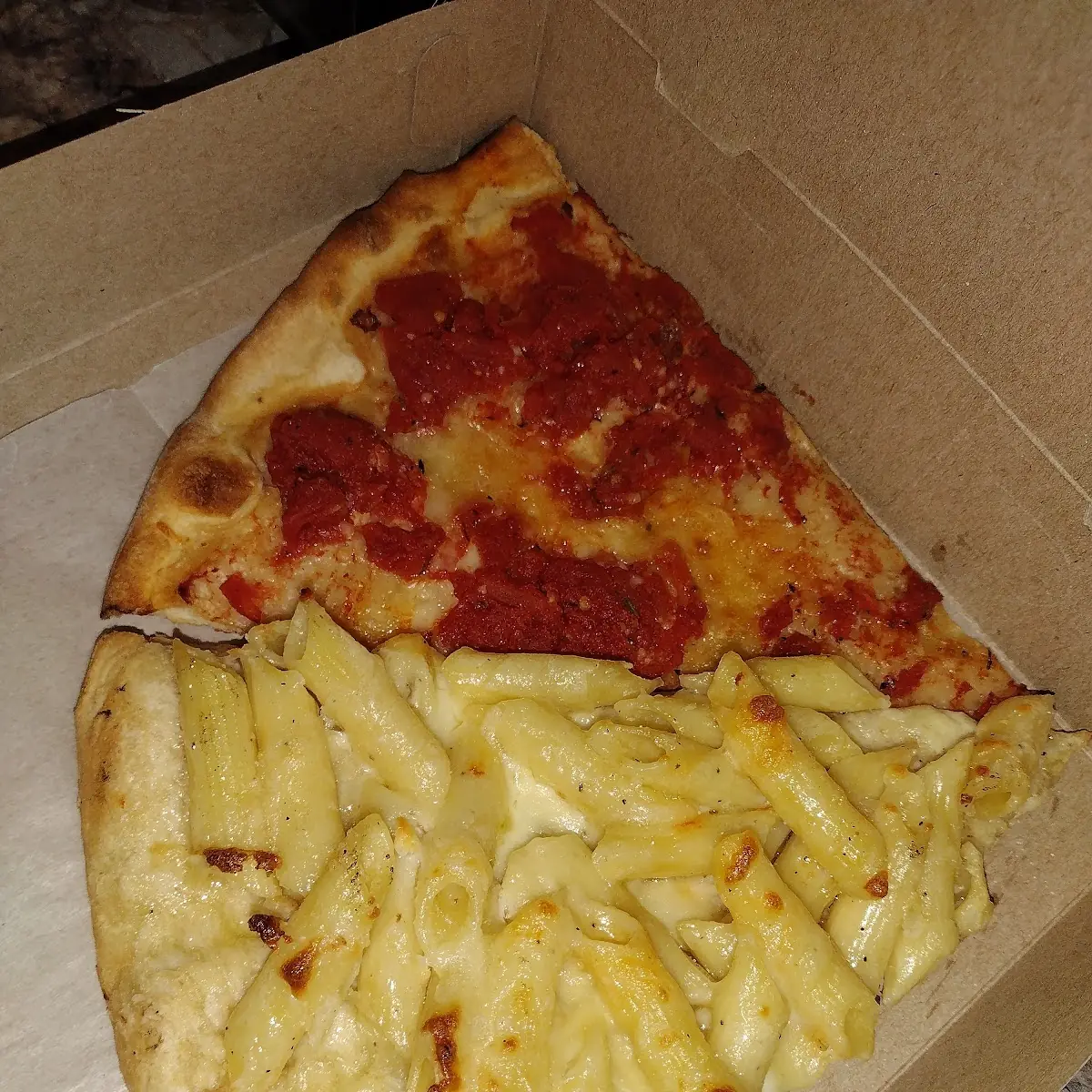 Ziti Pizza with Alfredo Sauce