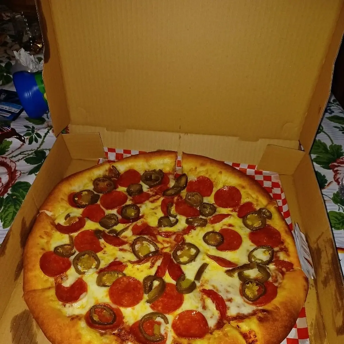 Pepperoni Pizza with Jalapenos