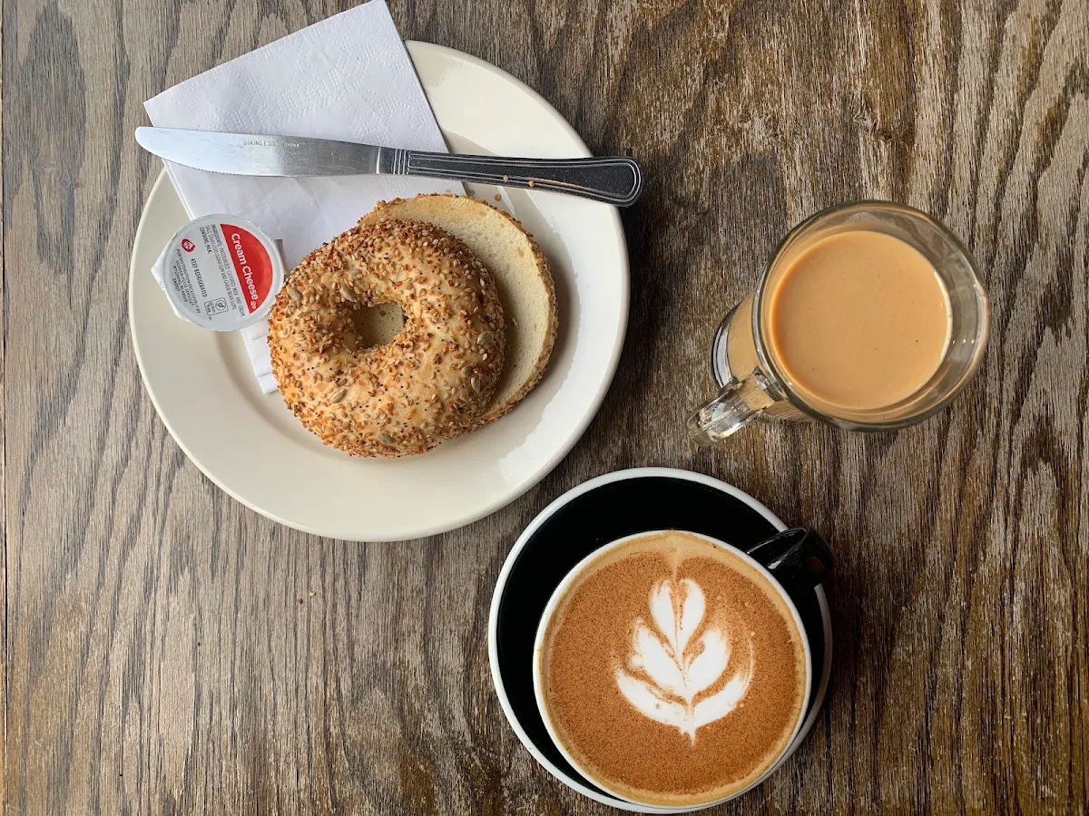 Spanish Latte and Everything Bagel