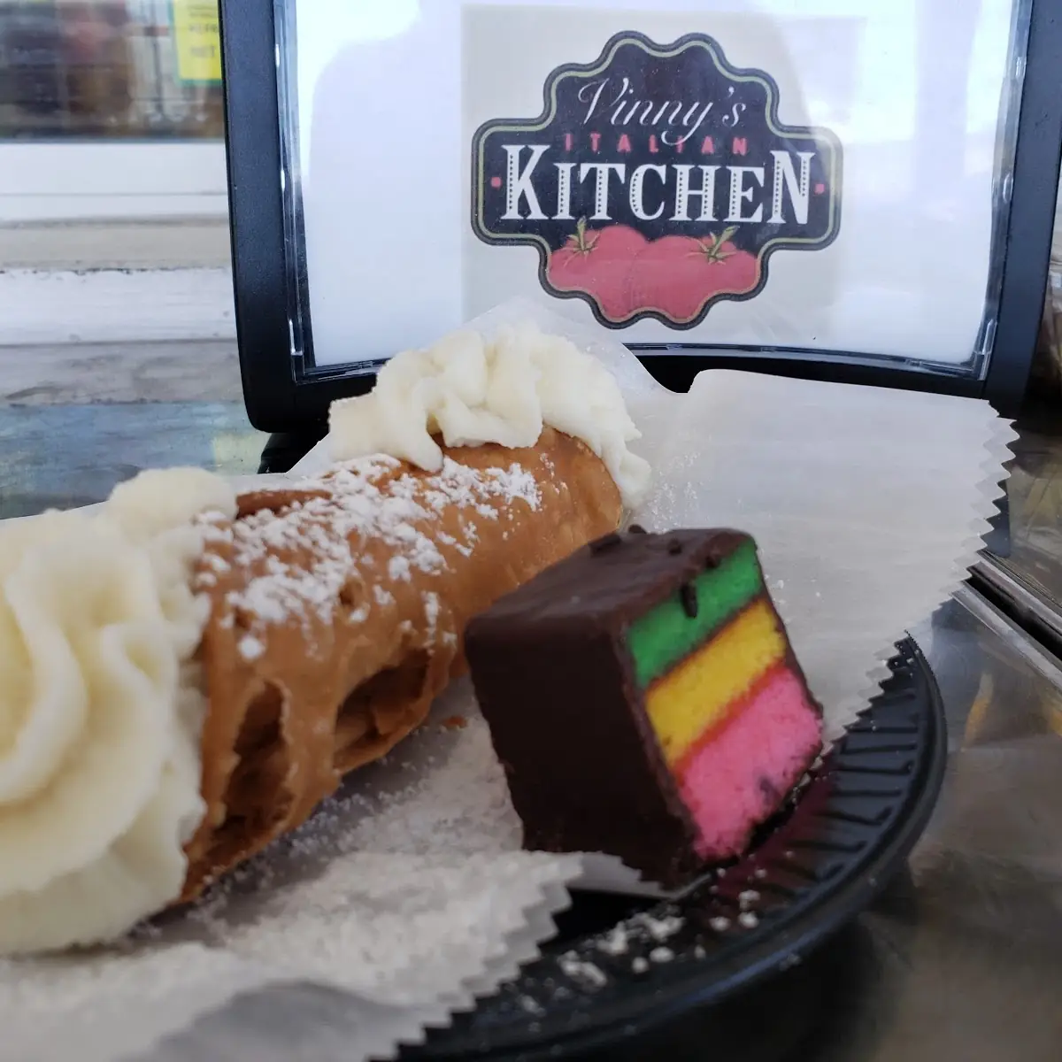 Cannoli and Rainbow Cookie