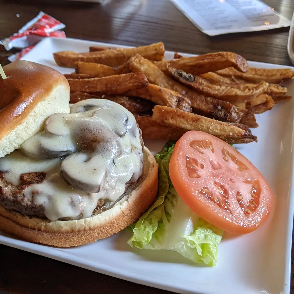 Herb Mushroom Swiss Burger