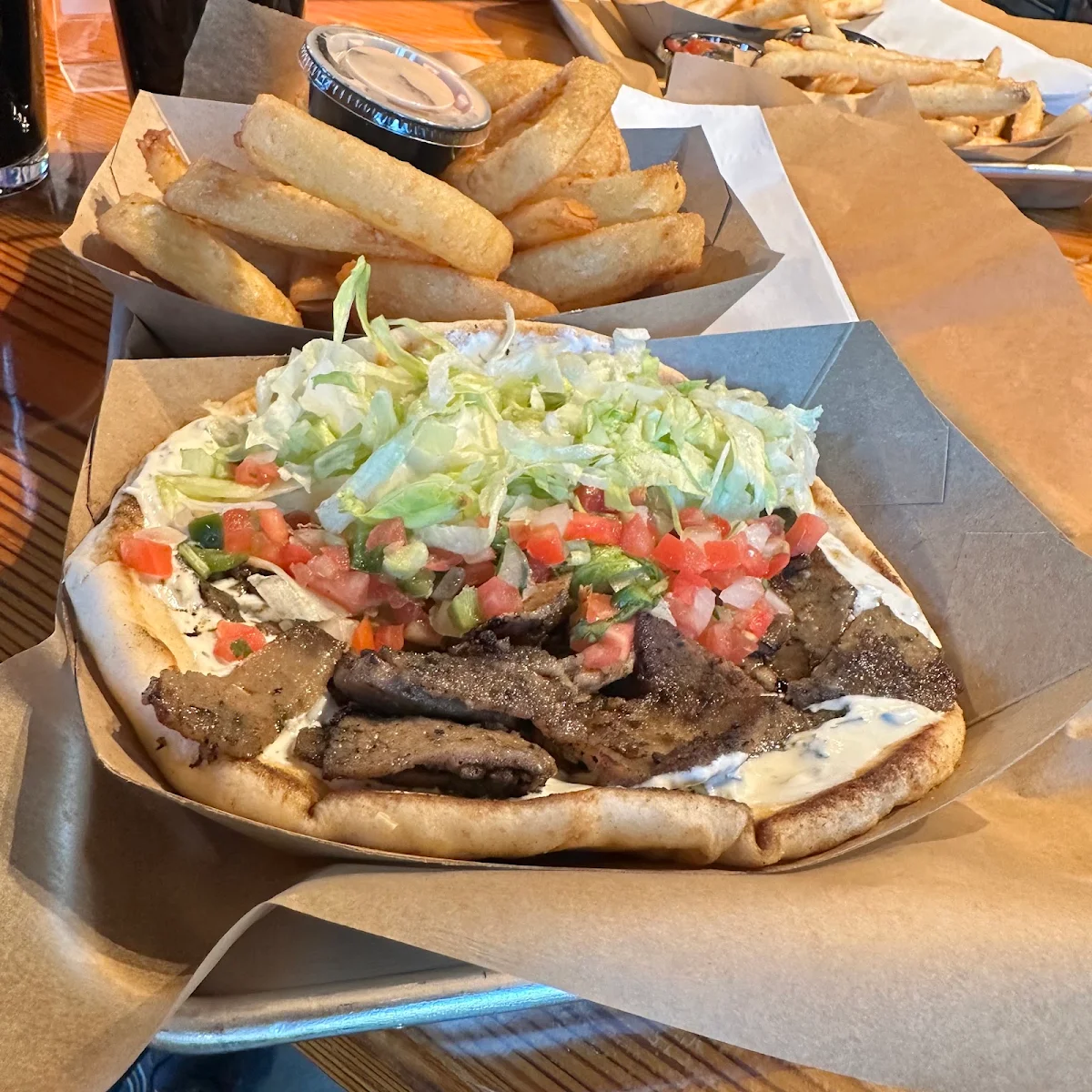 Gyro and Onion Rings