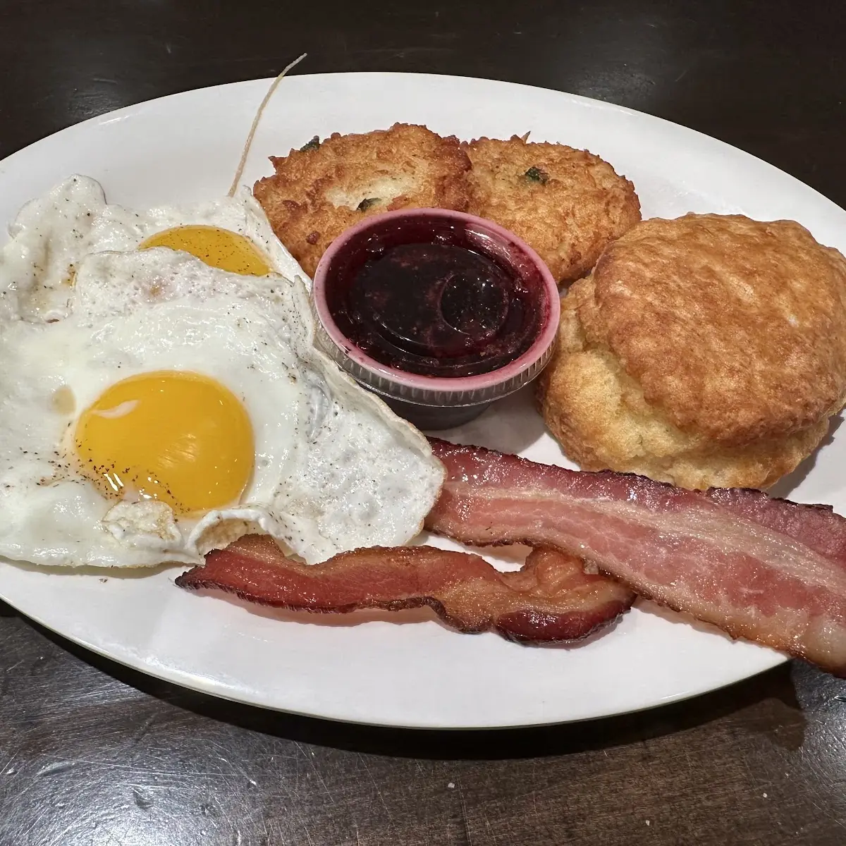 Biscuits and Gravy with Chicken Biscuit