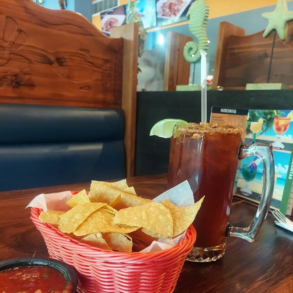 Complimentary Chips & Salsa and a Michelada