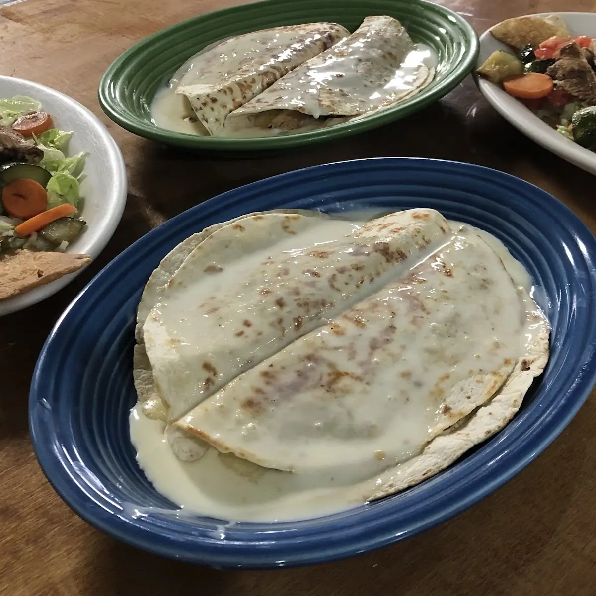 One Cheese Quesadilla Rice & Beans