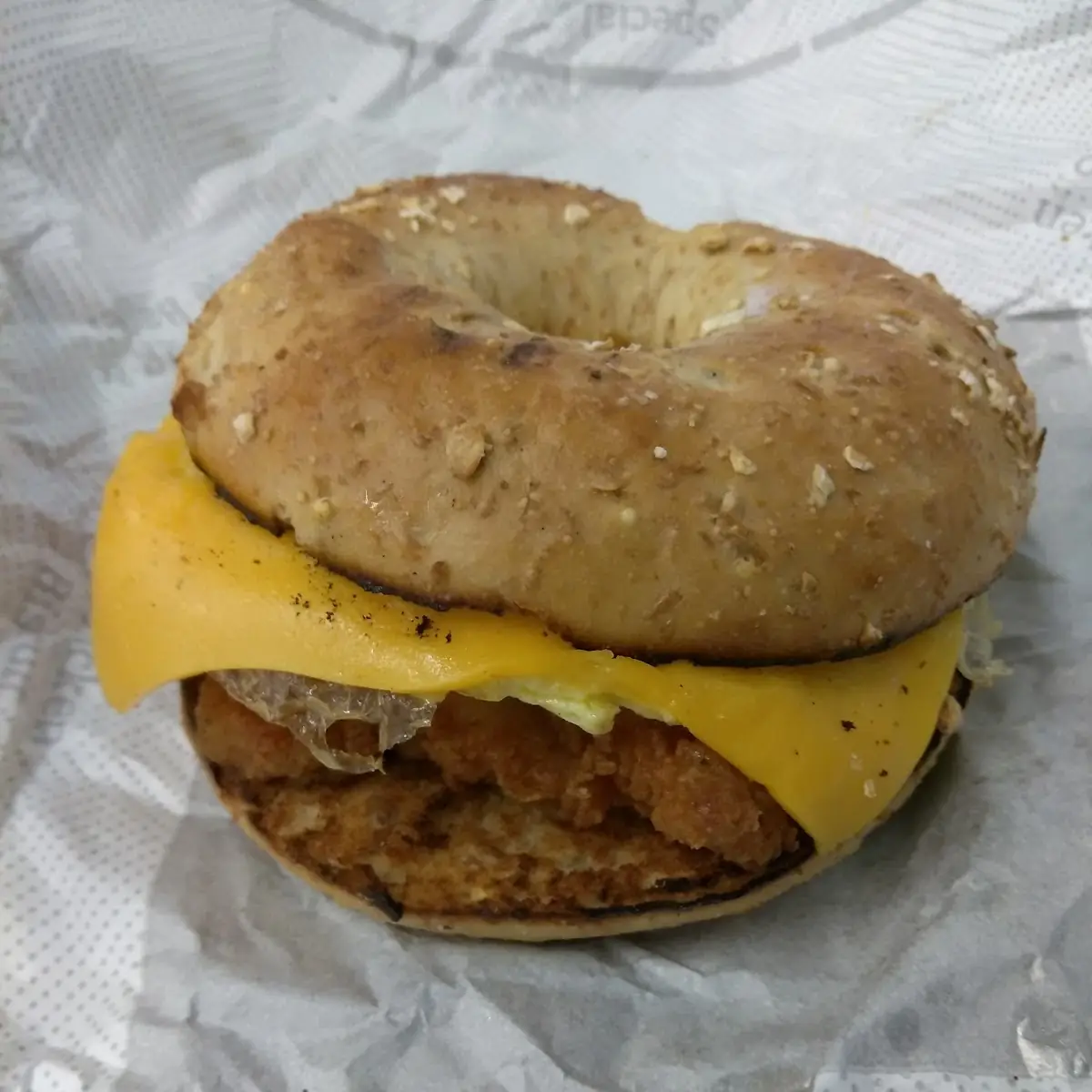 Chicken Egg and Cheese Bagel