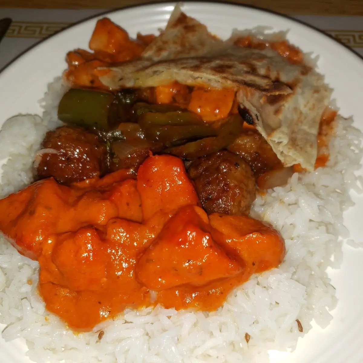 White Rice Curry Chicken