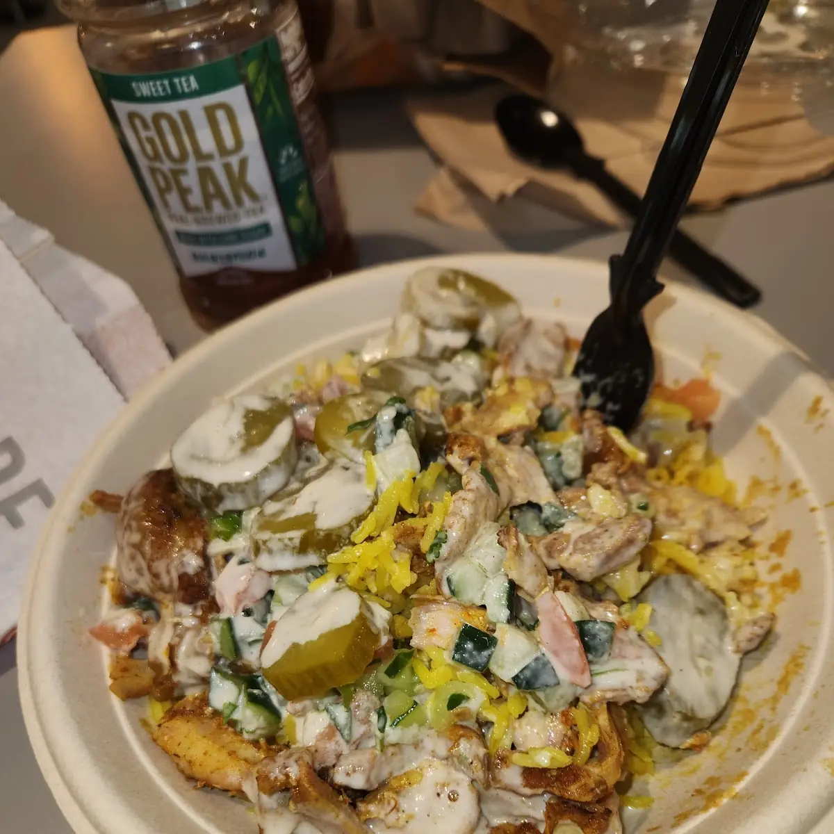 Shawarma Chicken over Rice Bowl