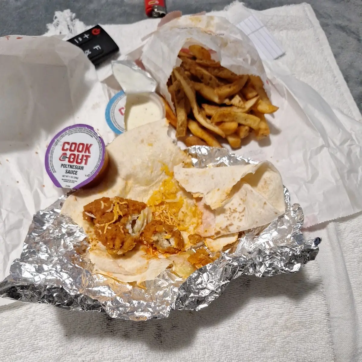 Snack Wrap& Cajun Fries