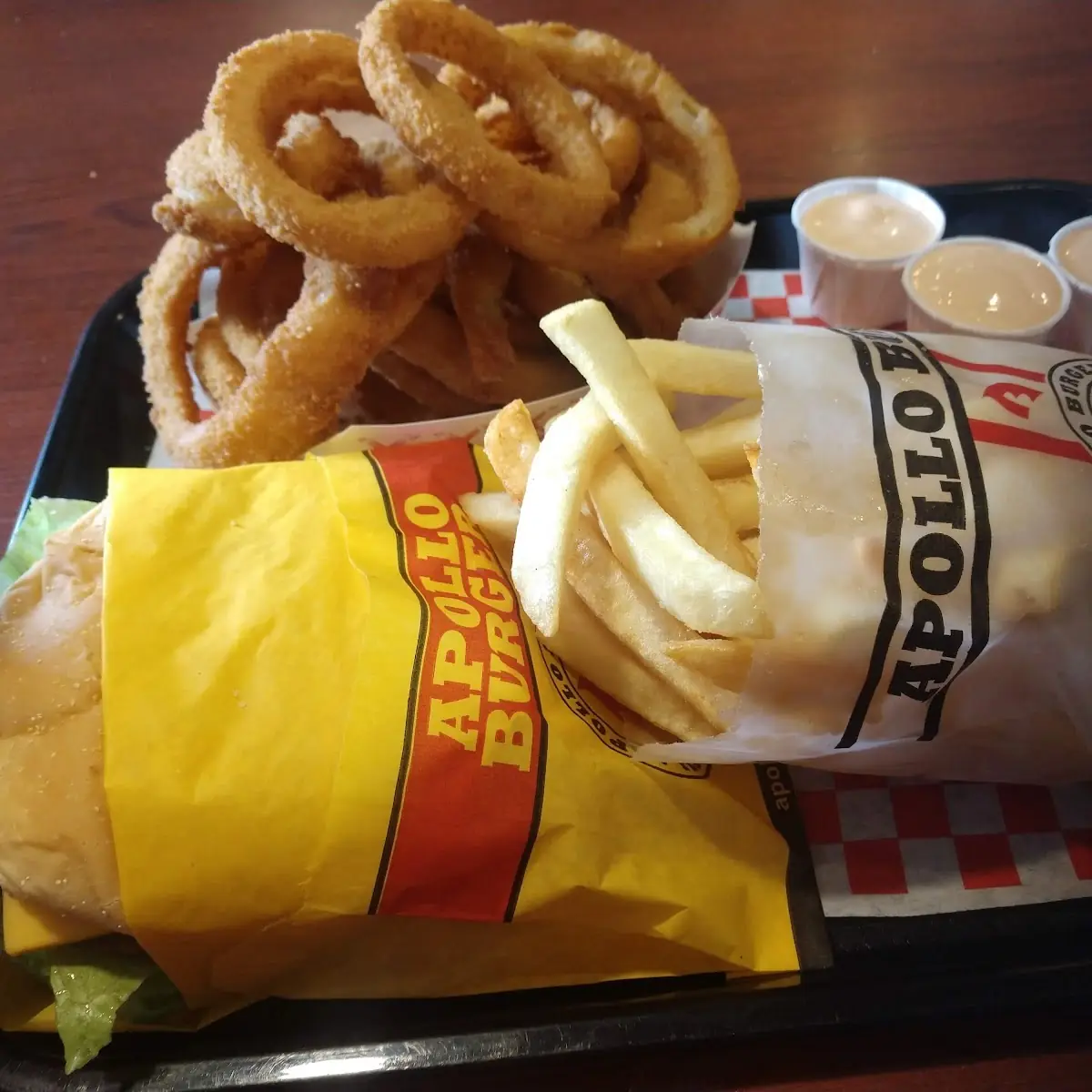 Double Cheeseburger Large Fries Large Onion Rings