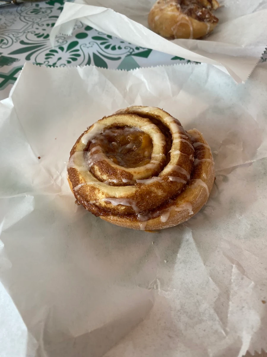 Peach Cobbler Cinnamon Roll