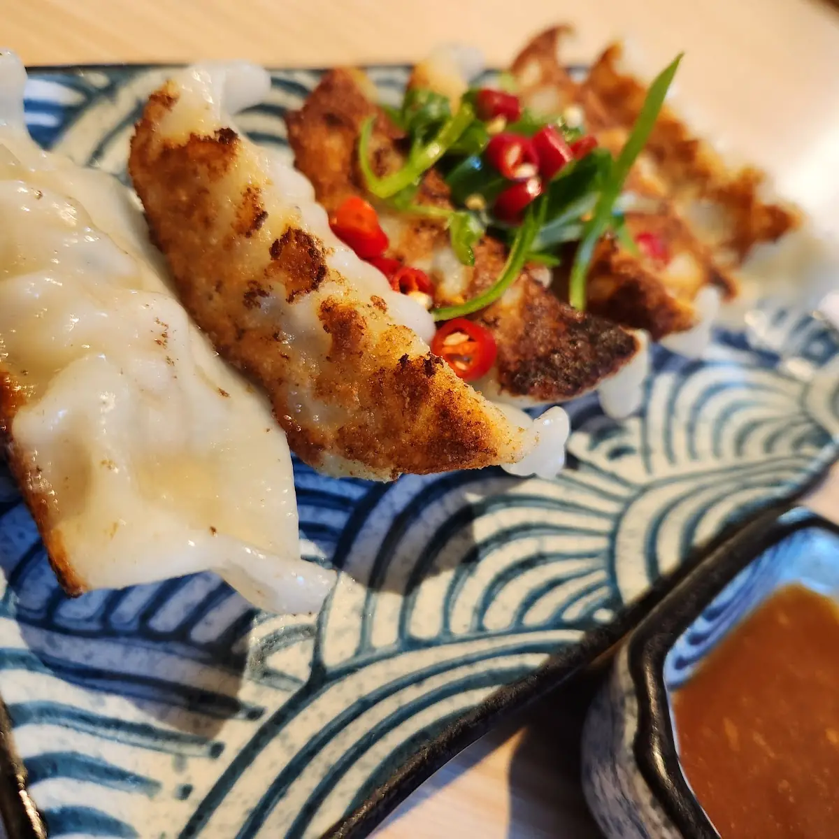 Fried Gyoza with Dipping Sauce